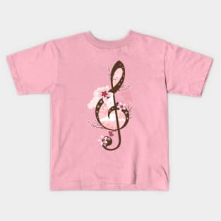 Cherry Blossom Music Kids T-Shirt